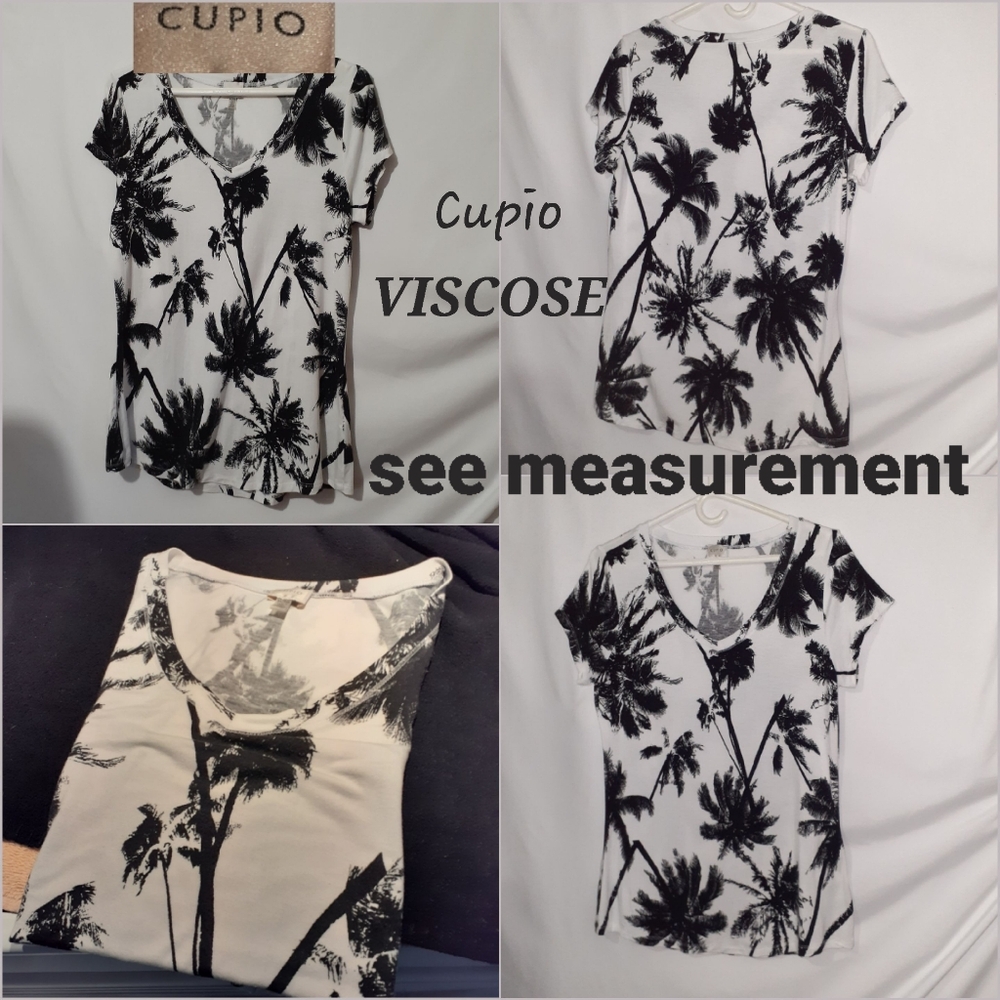 NWOT Cupio Viscose Cute Palm tree Unworn Not XL Sized Bamboo